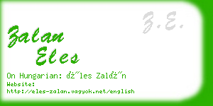 zalan eles business card